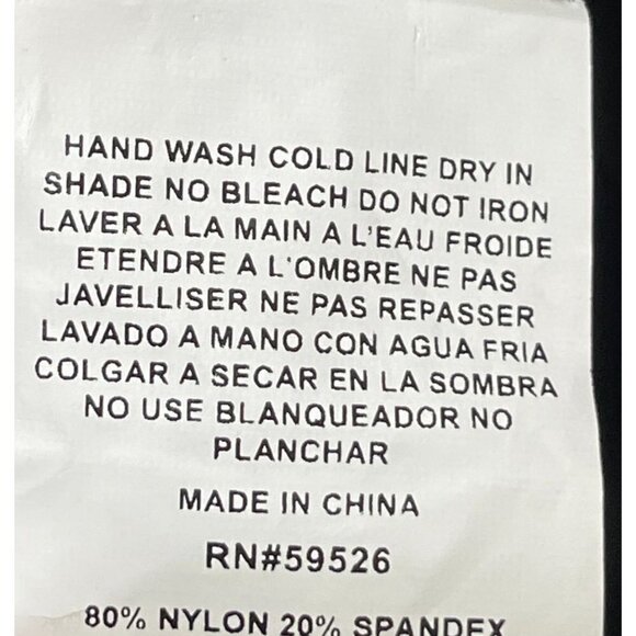 BCA One Piece Bathing Swimsuit Crochet Trim Black Tie Back Size XL Extra Large - Picture 7 of 8